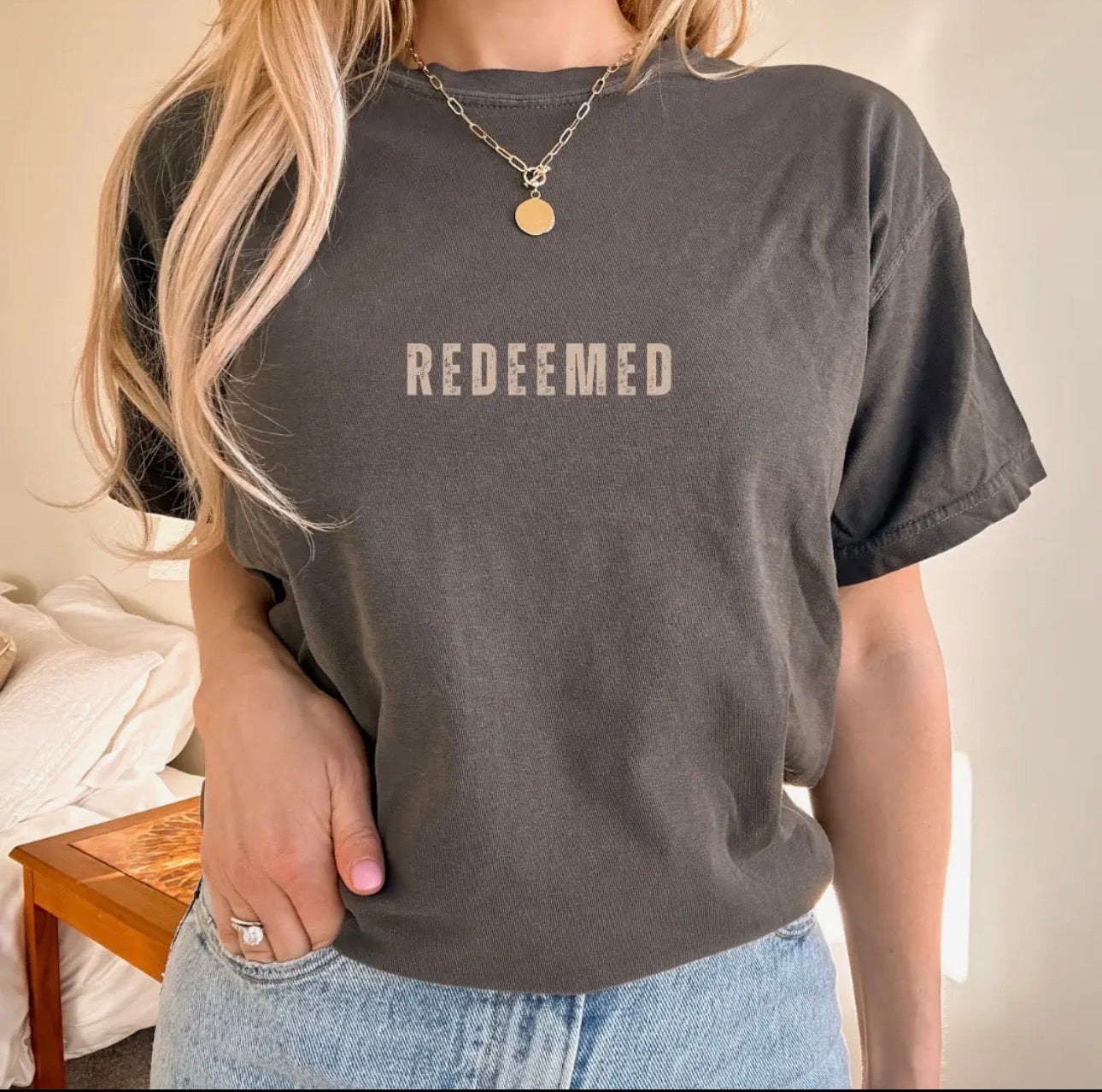 Redeemed Tshirt (Pepper) - Pre Order