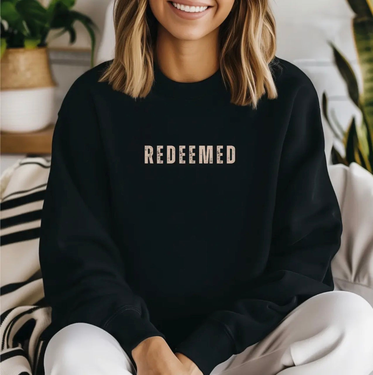 Redeemed Sweatshirt (Black) - Pre Order