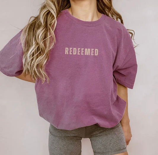Redeemed Tshirt (Berry) - Pre Order
