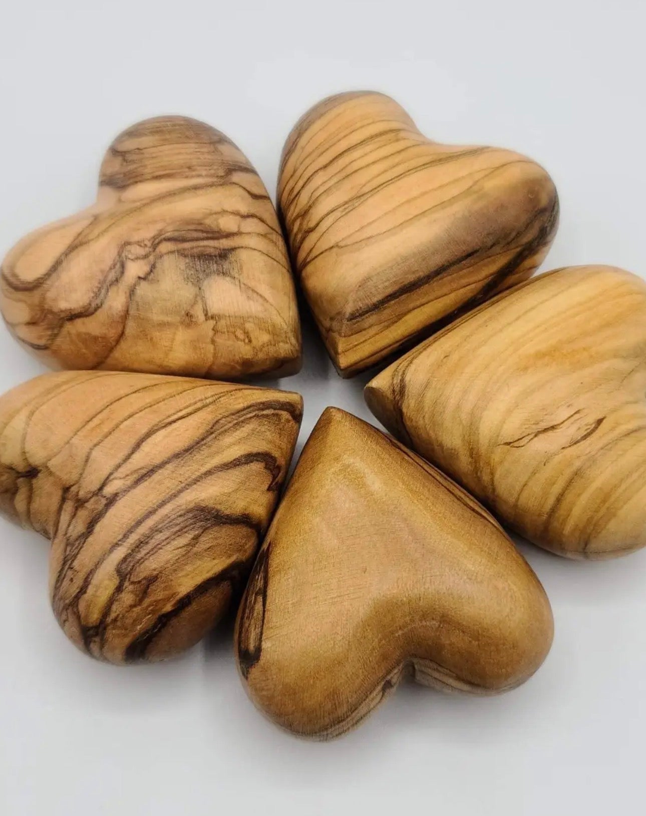 Olive Wood Handheld Heart