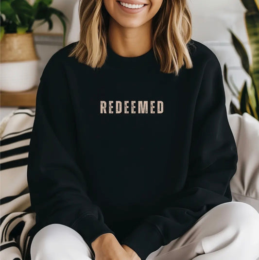 Redeemed Sweatshirt (Black) - Pre Order