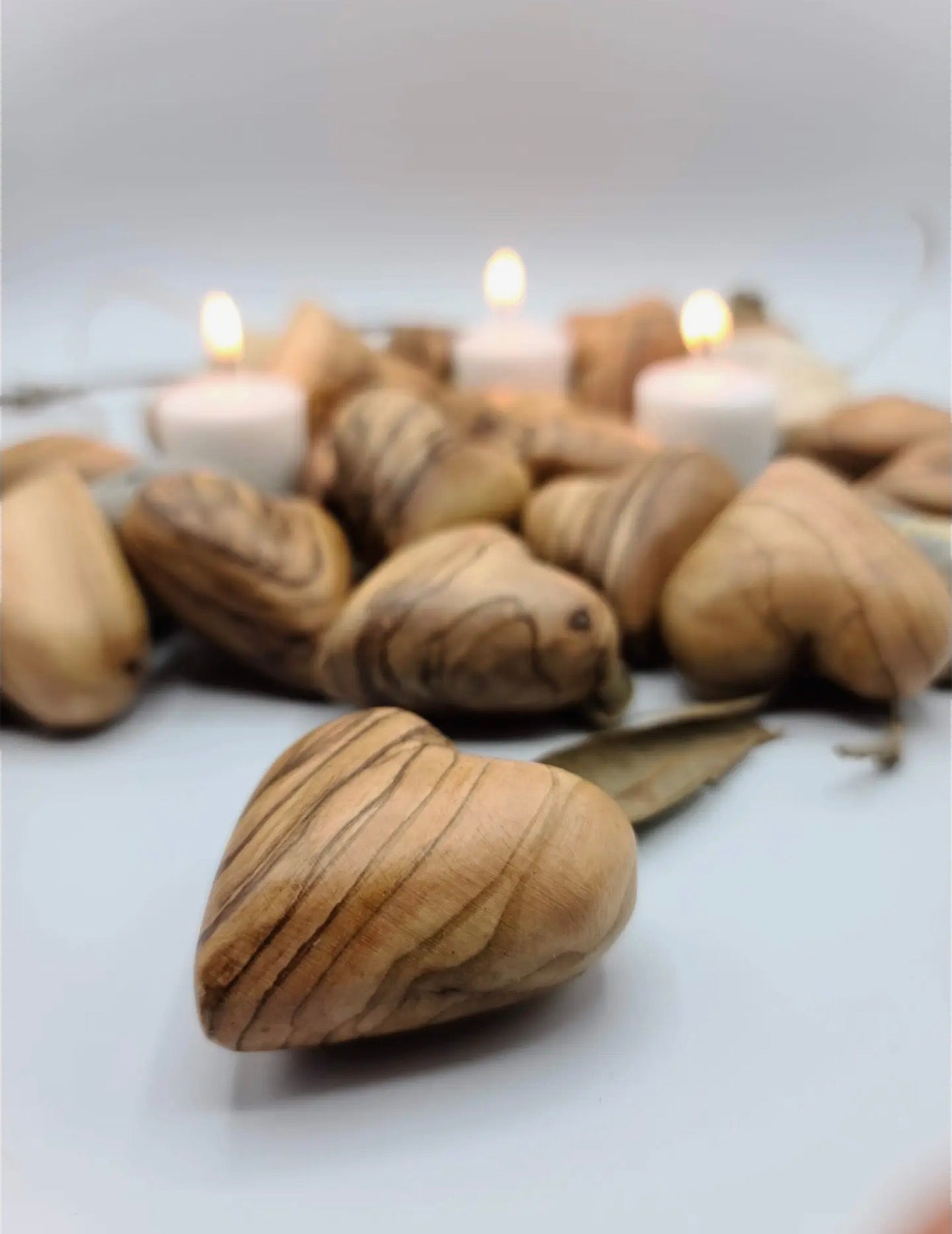 Olive Wood Handheld Heart