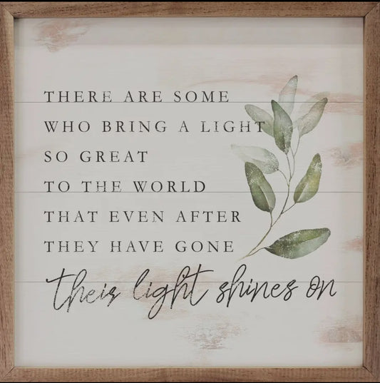 Light Shines On Sign