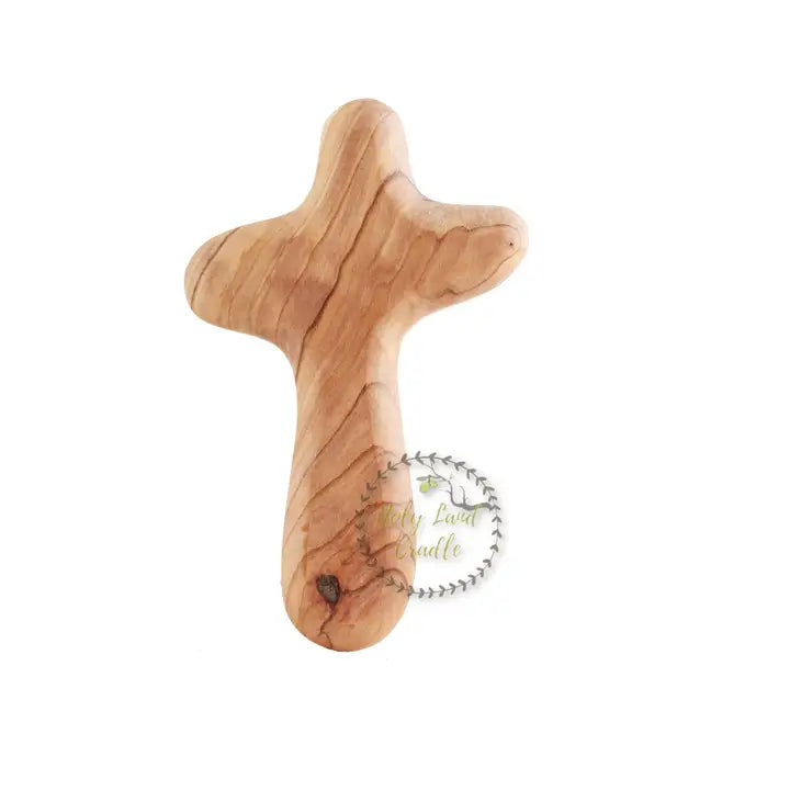 Olive Wood Holding Cross